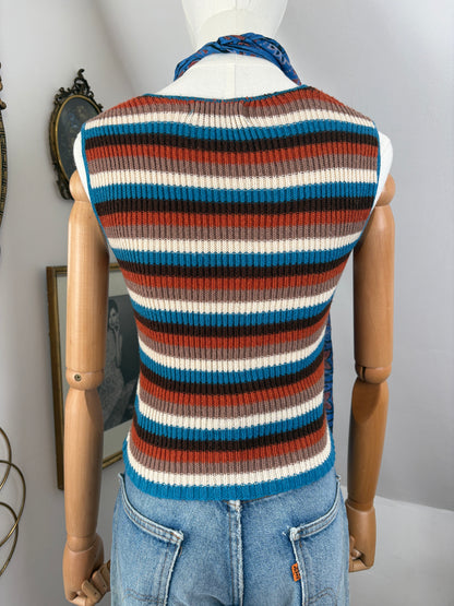 1970s Stripy Knit Tank