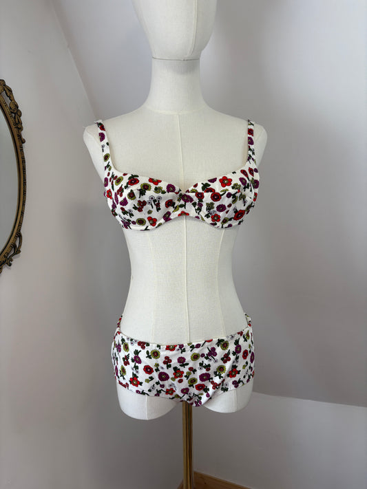 1960s Ditsy Floral Bikini