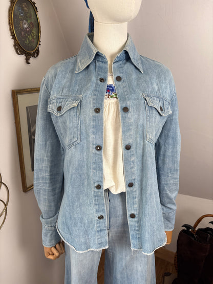 1970s Light Wash Denim Shirt