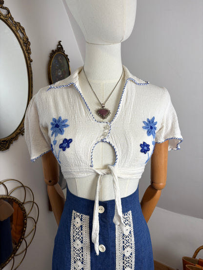 1970s Embroidered Cotton Shirt