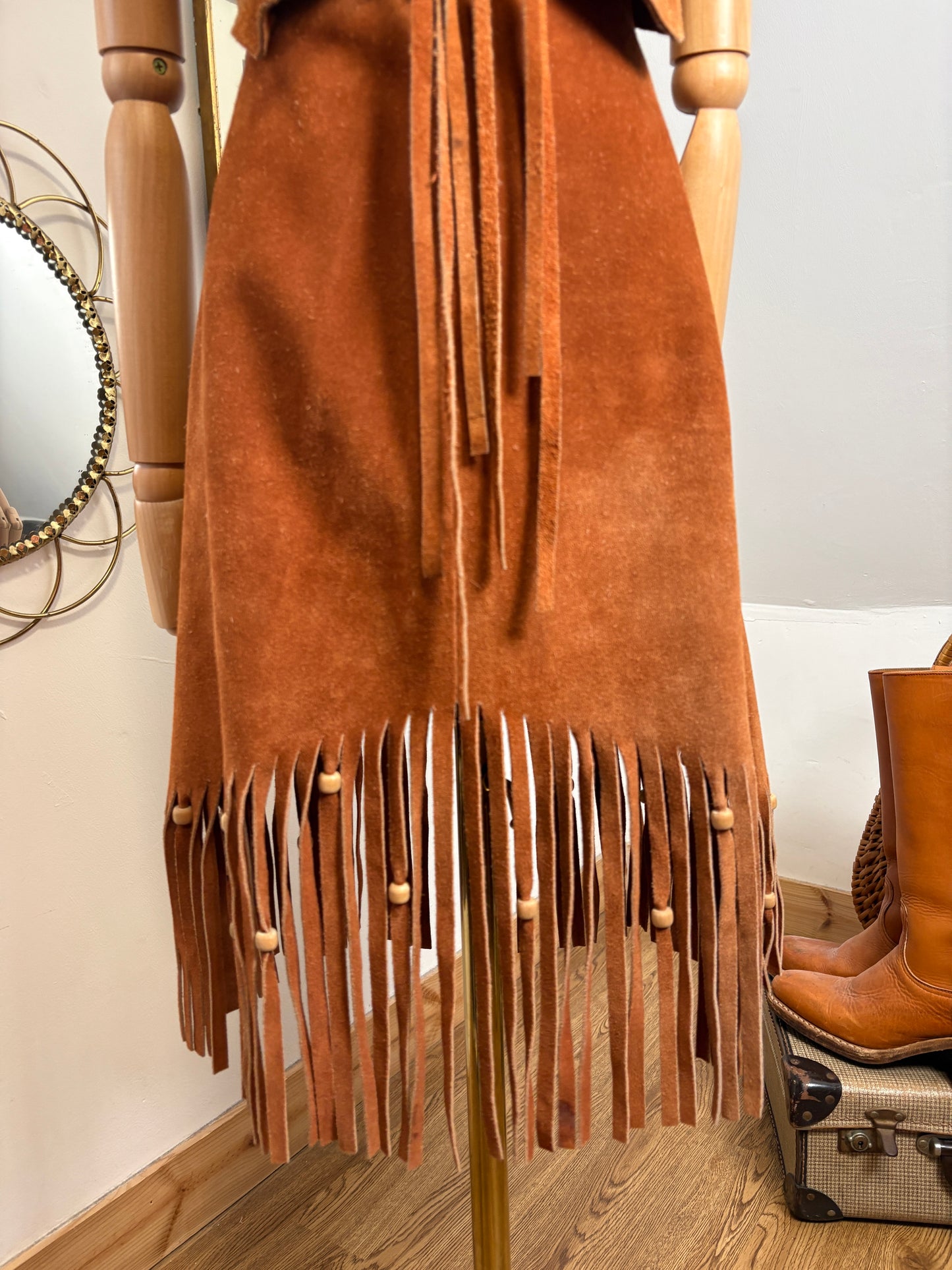1960s Suede Fringe Set