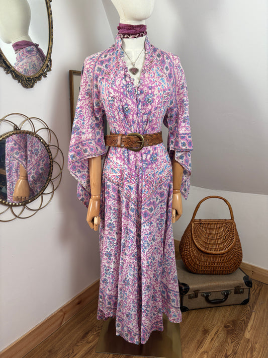 1970s Indian Block print Kaftan