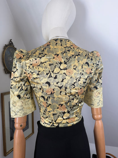 1970s ‘Biba’ Satin Lace Shirt