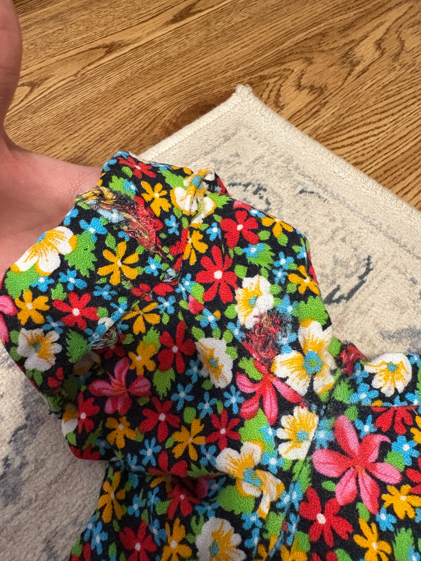 1970s Floral Skirt Suit