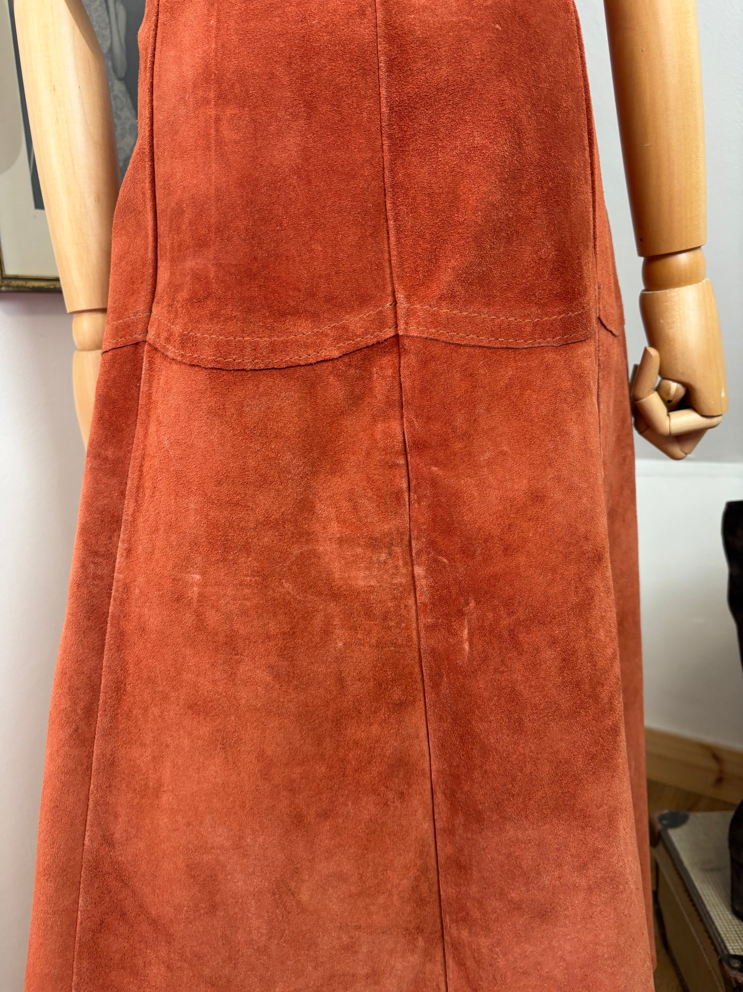 1970s Orange Suede Set