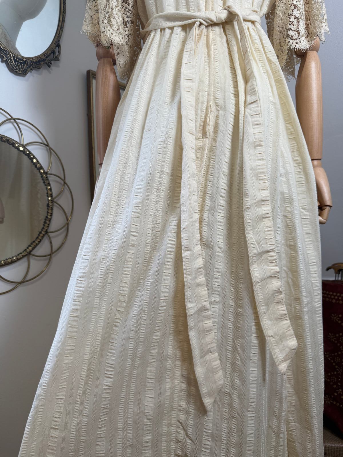 1960s Edwardian Inspired Maxi Dress