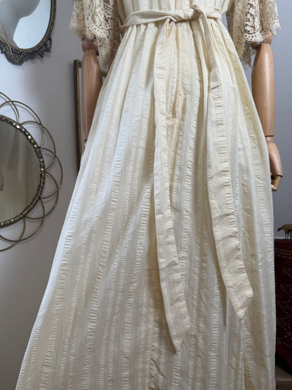 1960s Edwardian Inspired Maxi Dress