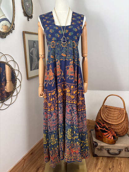 1970s Indian Blockprint Sundress