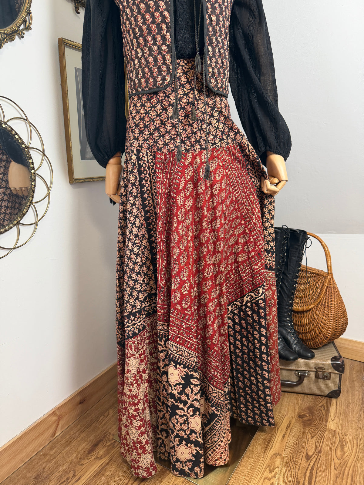 1970s ‘Anokhi’ Blockprint Skirt