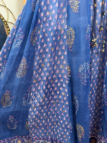 1970s ‘Phool’ Blockprint Skirt