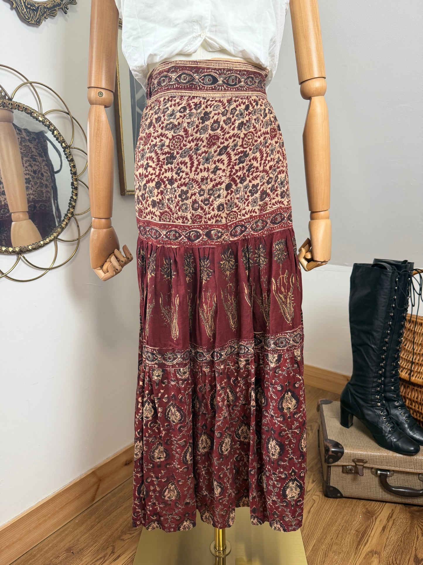 1970s Indian Cotton Wrap Skirt