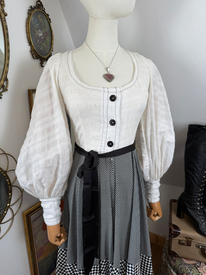 1970s ‘Jean Varon’ Checkerboard Dress