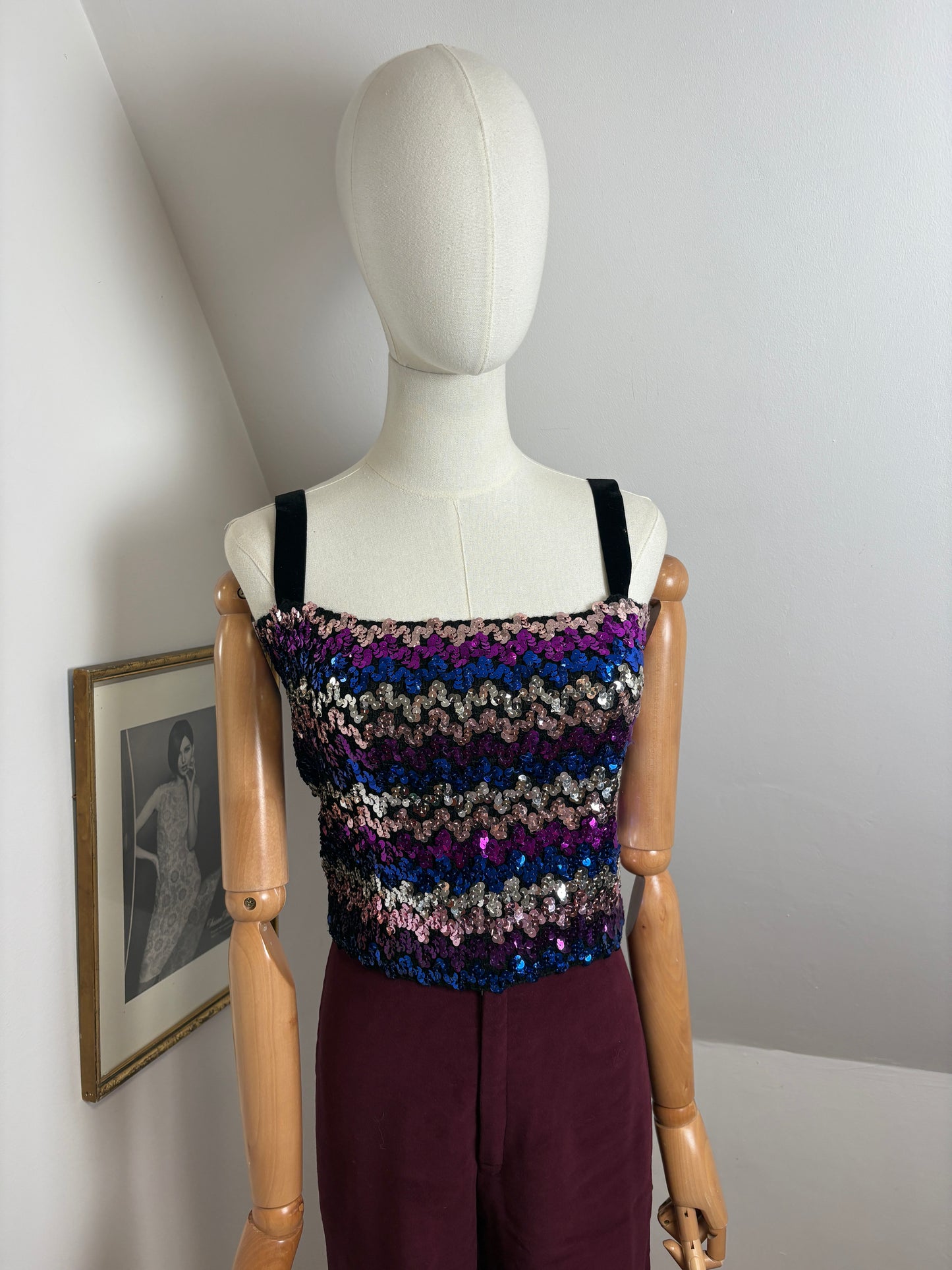 1970s Sequin Tube Top