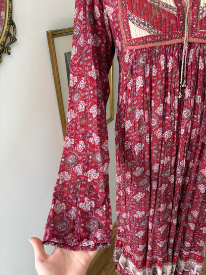 1970’s Indian Blockprint Midi Dress