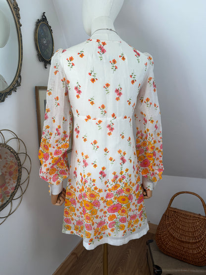 1960s Floral Mini Dress