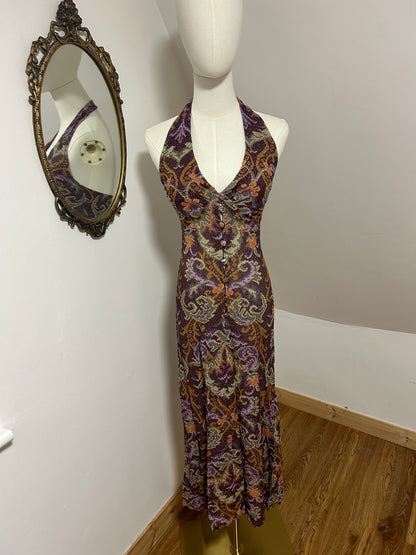 1970s Psychedelic Maxi Dress