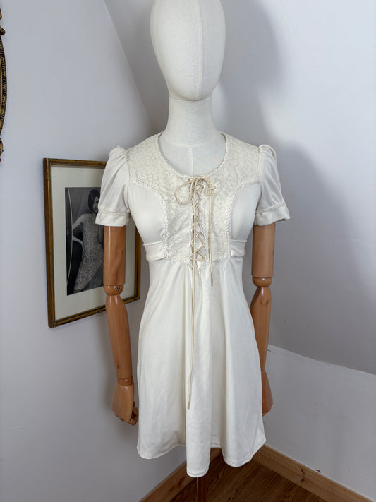 1970s Mini Prairie Dress