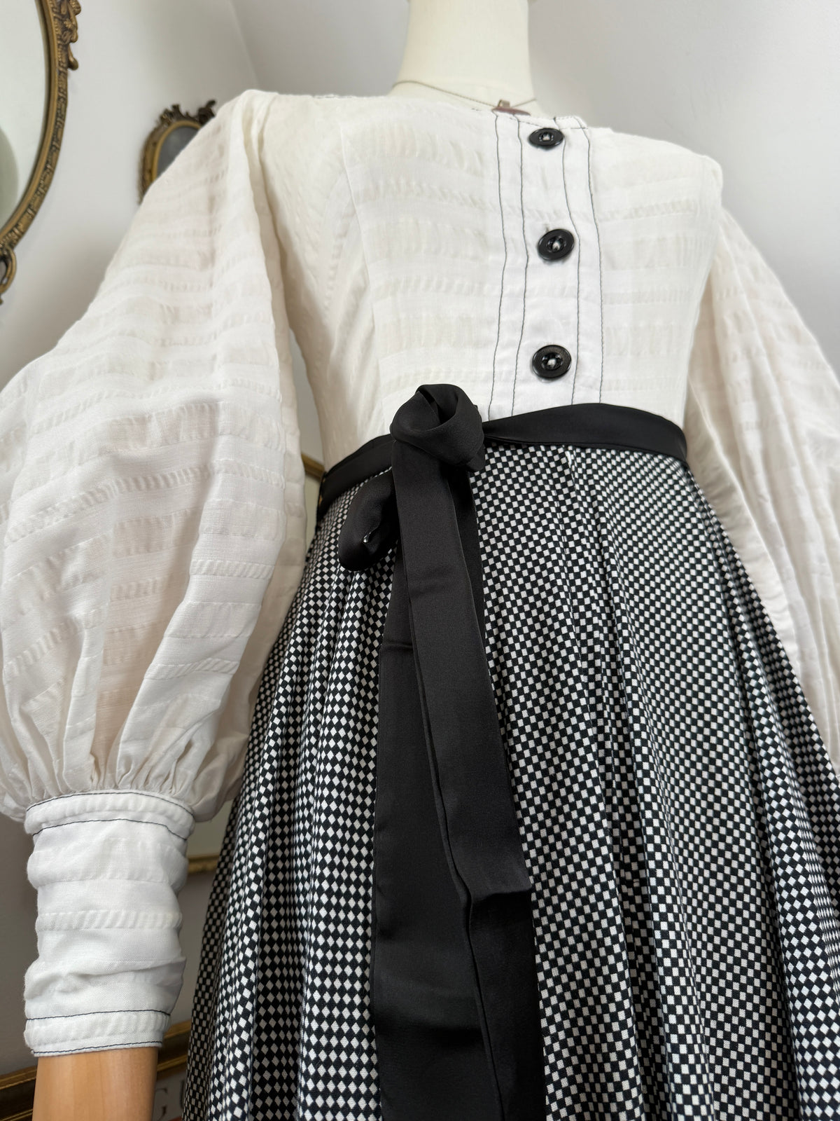 1970s ‘Jean Varon’ Checkerboard Dress