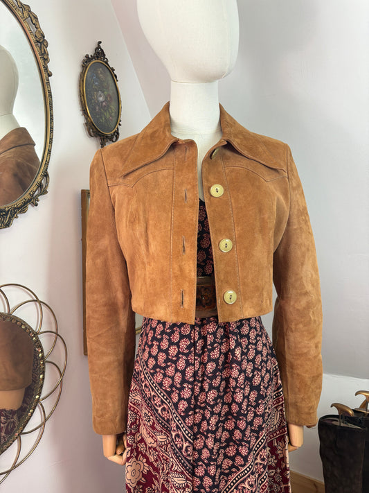 1970s Crop Suede Jacket